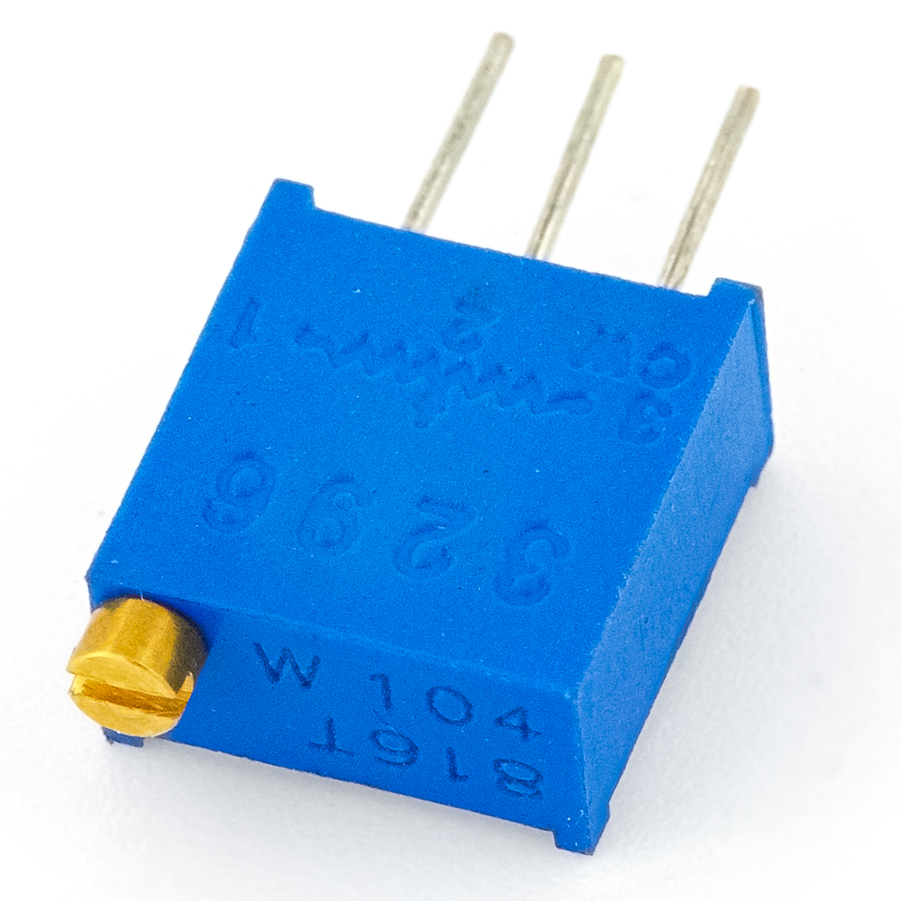 3296W-1-104(СП5-2ВБ) 0,5W(Ватт) 100kΩ(кОм)-А±10% Резистор подстроечный многооборотный, фото