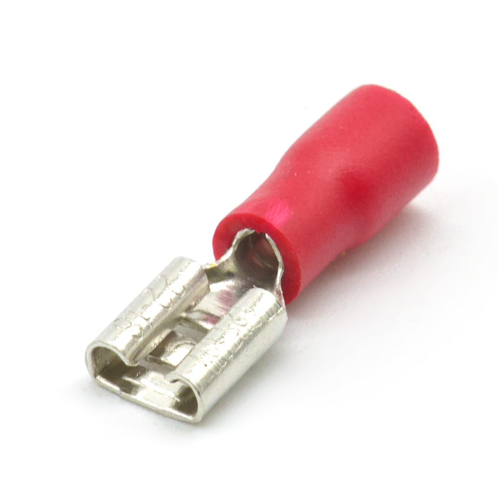 FDD1.25-187 (РПИ-М 1,5-4,8) 4,8mm, 0,5-1,5 mm², red Клемма ножевая, изолированная (гнездо), фото