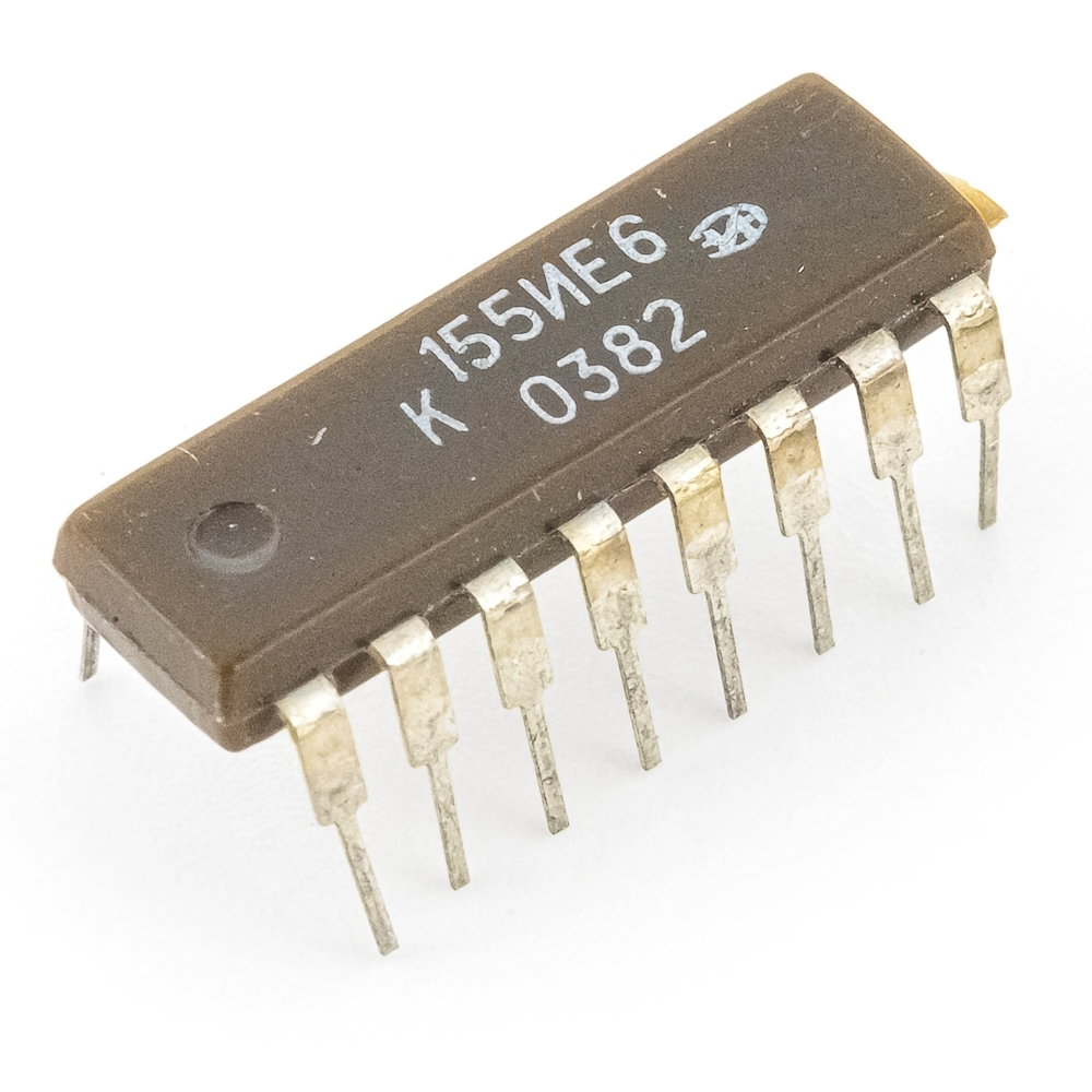 К155ИЕ6 DIP16 Микросхема. купить в интернет-магазине «Ай-Пи Электрон» с ...