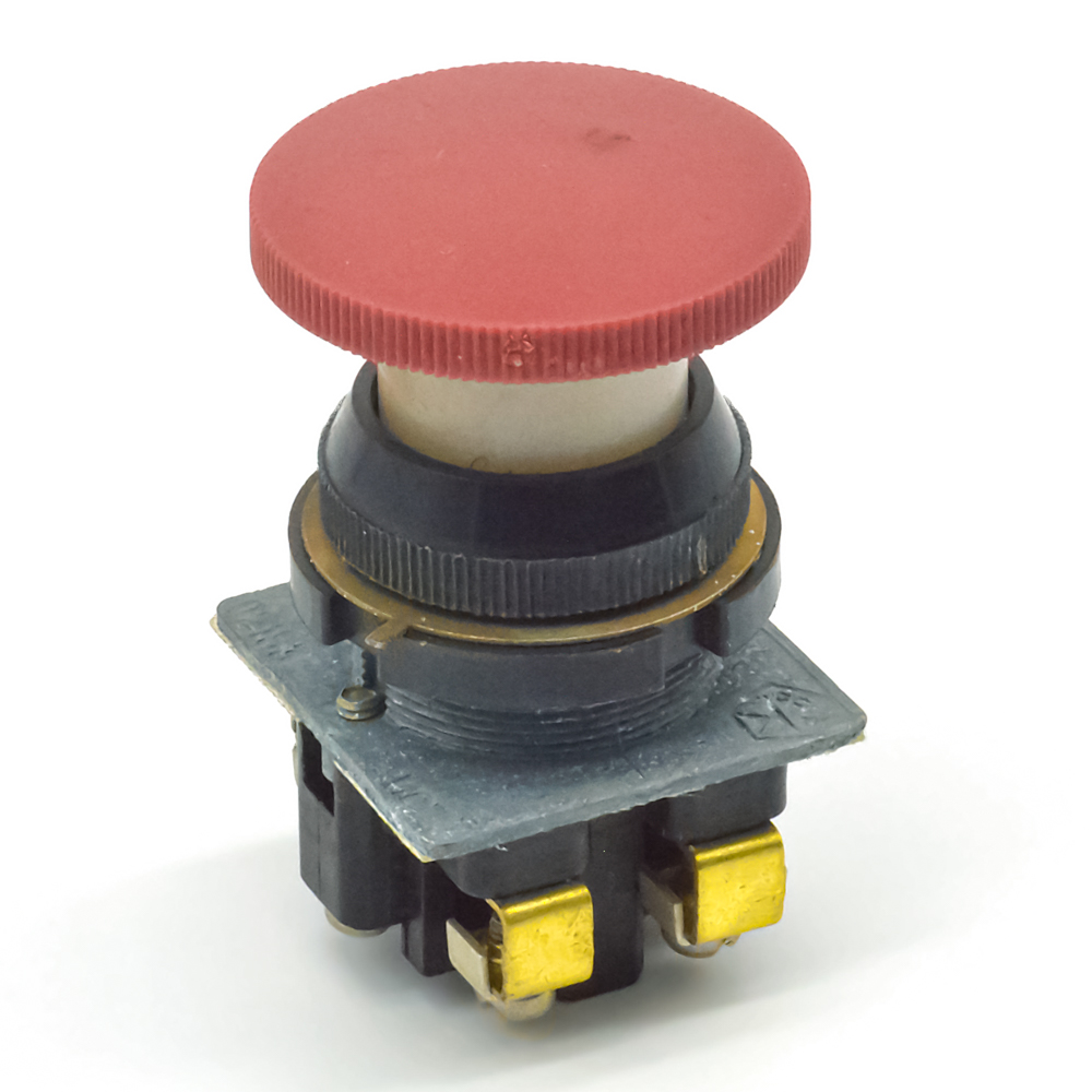 КЕ021У3 исп.2 Выключатель кнопочный, красный-грибок, фото