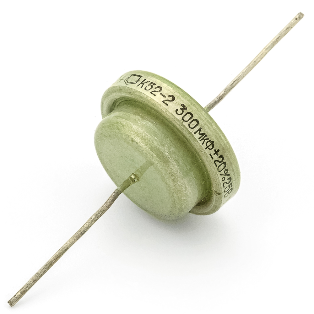 К52-2 300мкФ 25В ±20% (1989г.) Конденсатор электролитический, танталовый, фото