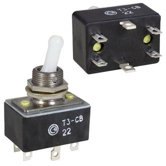 Т3-СВ on-on, 6A(Ампер) 250V(Вольт) Тумблер двухполюсный, пайка, АГ0.360.407 ТУ, 2022г., фото