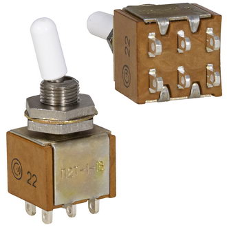 П2Т-1-1КВ on-on, 5A(Ампер) 250V(Вольт) Микротумблер двухполюсный, пайка, АГ0.360.408ТУ, фото