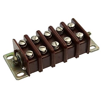 ПС16-10 10 контактов, шаг 9,5mm, 10A(Ампер) 600V(Вольт) Плата соединительная, карболит ГОСТ 28821-90., фото