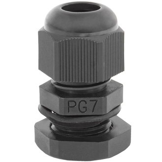 PG7 3,5-6 mm Кабельный ввод(гермоввод), сальник черный, фото