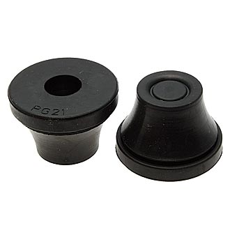 ZRS PG21B 5-7 mm Кабельный ввод резиновый, черный, фото