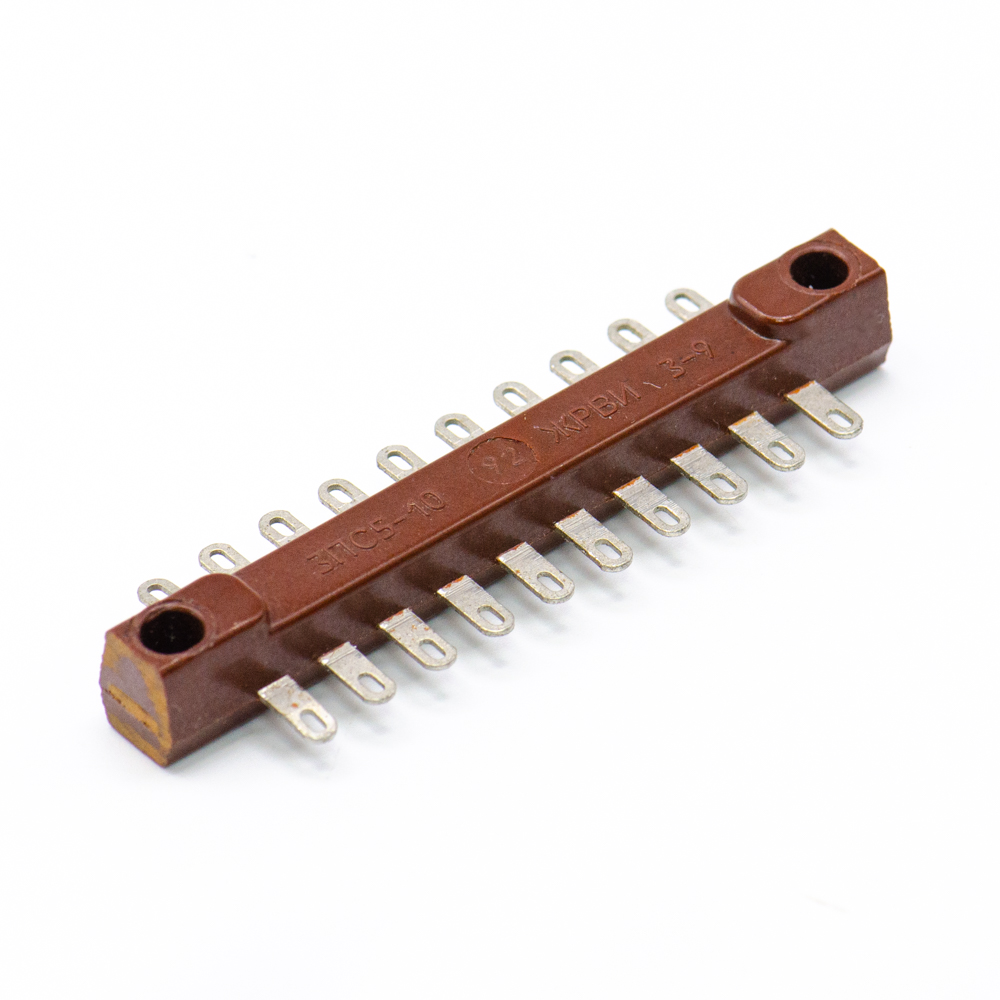 3ПС5-10 10 пар, 2 ряда, 20 контактов, шаг 5mm, 5A(Ампер) 250V(Вольт) Плата соединительная, карболит ГОСТ 28821-90., фото