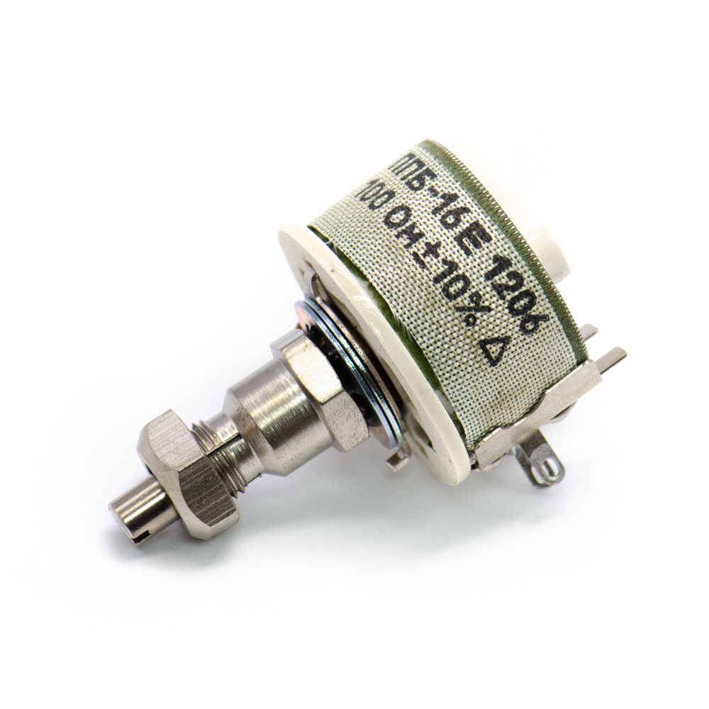 ППБ-16Е 16W(Ватт) 100Ω(Ом)-А±10%, Е-ВС2(под шлиц) Резистор переменный (потенциометр)., фото