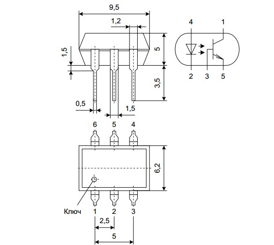 АОТ127Б DIP6 Оптопара транзисторная купить в интернет-магазине «Ай-Пи ...