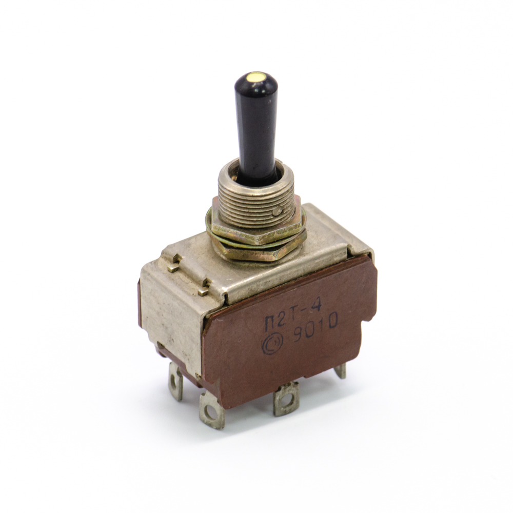 П2Т-4 on-off-(on), 6A(Ампер) 250V(Вольт) Тумблер двухполюсный, пайка, ВТ0.360.002ТУ, фото