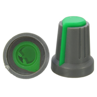 RR4817 ручка приборная, отв.6 mm п/круглое, цвет зеленый, фото