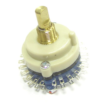 RCL371-2-16-2-16F 2 положения 16 направлений 0,5A(Ампер) 30V(Вольт) вал 16mm (F - гладкий сплошной с прямой лыской) Переключатель галетный., фото