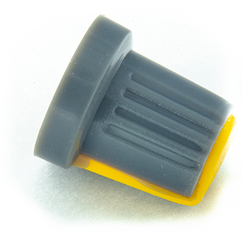 RR4817 ручка приборная, отв.6 mm круглое, цвет желтый. фото 360 №2