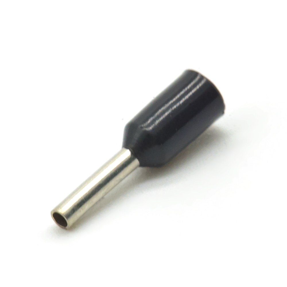 DN00706 (НШВИ 0,75-6) 6mm, 0,75mm² black Наконечник штыревой втулочный изолированный., фото