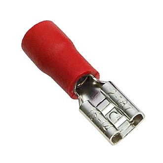 FDD2-187 (РПИ-М 2,5-4,8) 4,8mm, 1,5-2,5 mm², red Клемма ножевая, изолированная (гнездо), фото