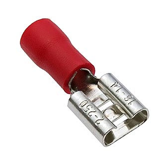 FDD2-250 (РПИ-М 2,5-6,3) 6,3mm, 1,5-2,5 mm², red Клемма ножевая, изолированная, фото