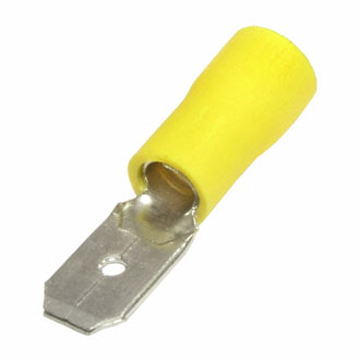 MDD5.5-250 (РПИ-П 6-6,3) 6,3mm, 4-6 mm², yellow Клемма ножевая, изолированная (штекер)., фото