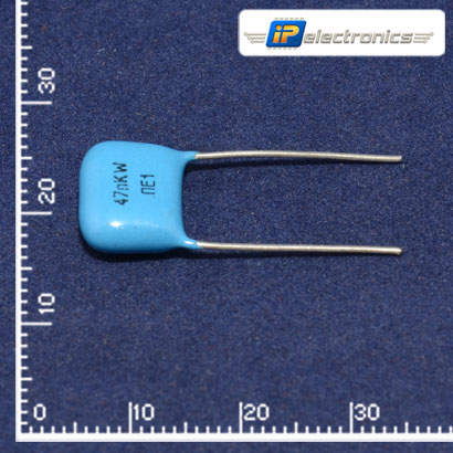 К73-17 0,047mkF(мкФ) 250V(Вольт) ±10% Конденсатор пленочный, полиэтилентерефталатный, 1994г, фото
