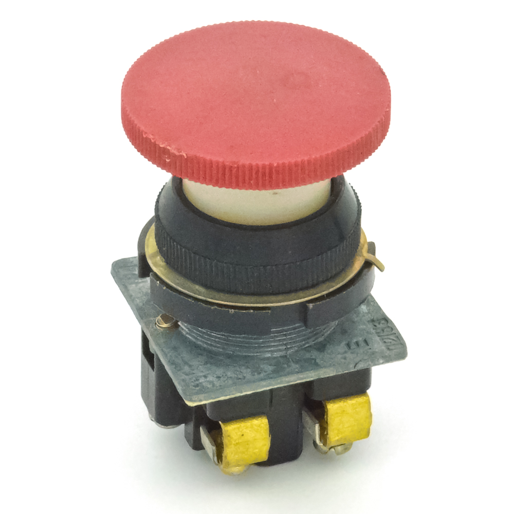КЕ021У3 исп.5 Выключатель кнопочный, красный, 1991г, фото