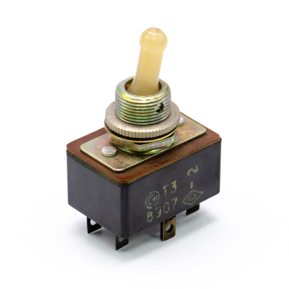 Т3 on-on, 6A(Ампер) 250V(Вольт) Тумблер двухполюсный, пайка, ВР0.360.007 ТУ., фото