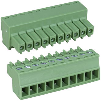 15EDGK-3.5-10P-14-00A(H) 8A(Ампер) 300V(Вольт) 10 контактов, шаг 3,5mm, 1 ряд контактов Клеммник разъемный винтовой, на кабель, DEGSON, фото
