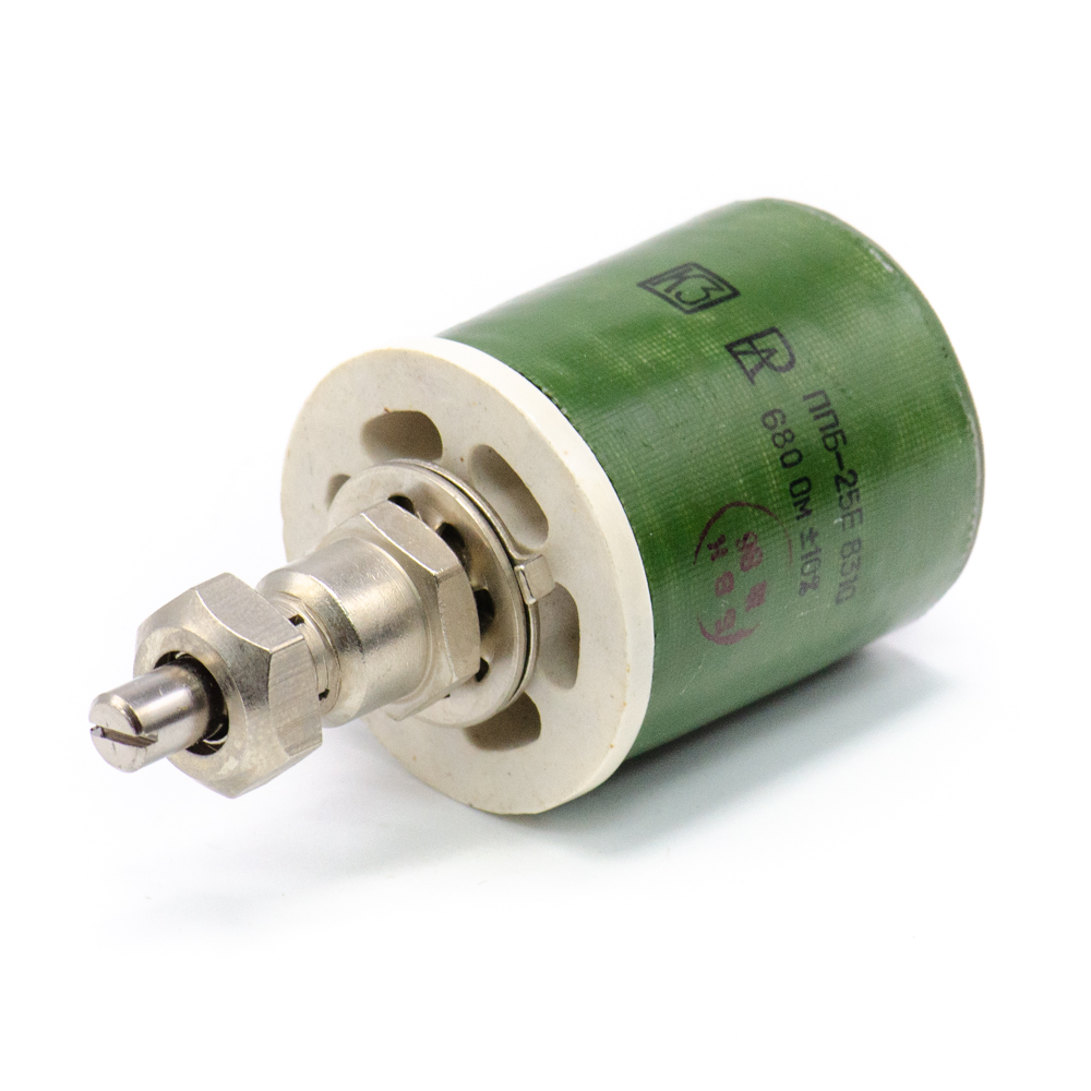 ППБ-25Е 25W(Ватт) 680Ω(Ом)-А±10%, Е-ВС2(под шлиц) Резистор переменный (потенциометр), фото