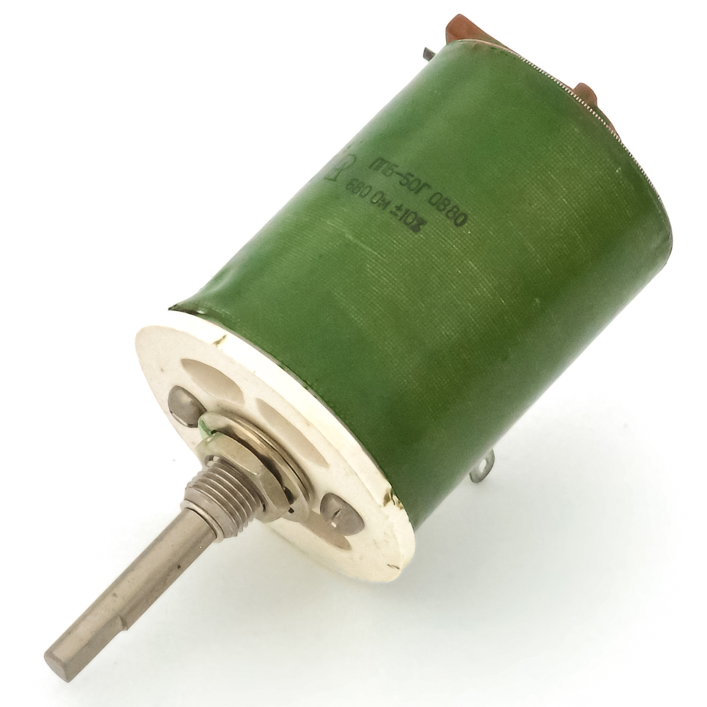 ППБ-50Г 50W(Ватт) 680Ω(Ом)-А±10%, Г-ВС3(с прямой лыской) Резистор переменный (потенциометр)., фото