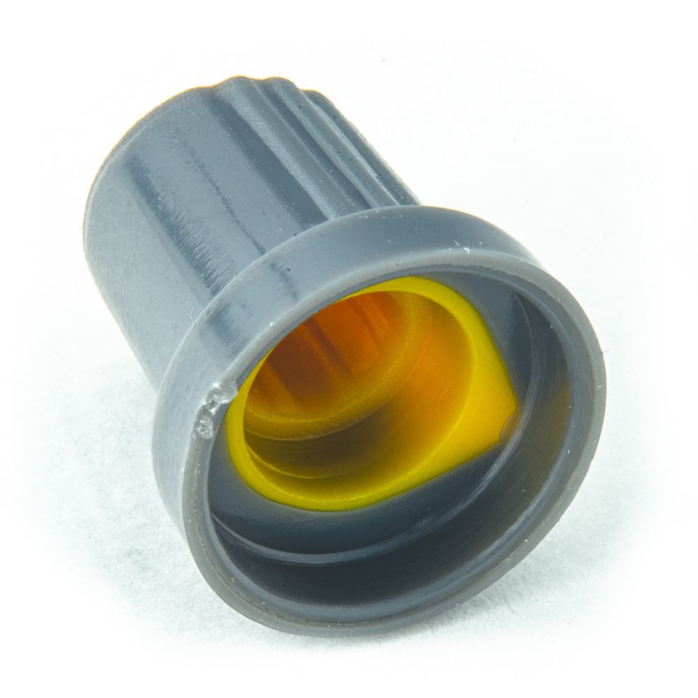 RR4817 ручка приборная, отв.6 mm круглое, цвет желтый. фото 360 №7