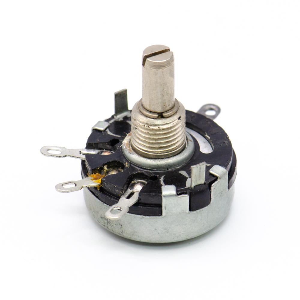 СП-1(I) 0,5W(Ватт) 4,7kΩ(кОм)±20%-B, ВС2-20 сплошной с шлицем Резистор переменный (потенциометр), фото