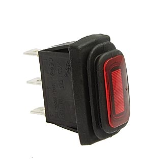 SB068-12V IP65 (красный) on-off, 12A Переключатель клавишный,, фото