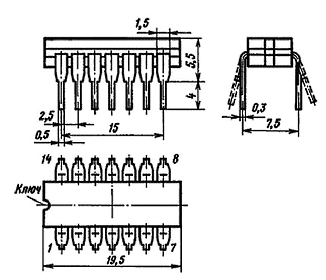К511ЛИ1 DIP14 Микросхема купить в интернет-магазине «Ай-Пи Электрон» с ...