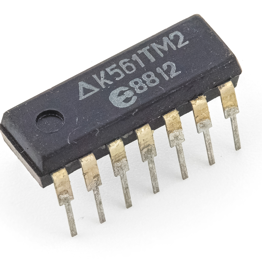 К561ТМ2 DIP14 Микросхема, "1". купить в интернет-магазине «Ай-Пи ...