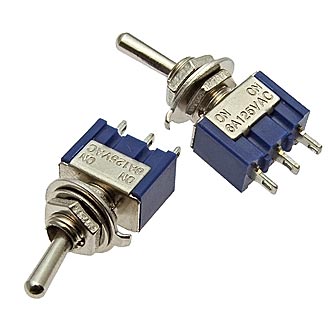 MTS-102 on-on, 3А(Ампер) 250V(Вольт) Микротумблер однополюсный, пайка, RUICHI, фото
