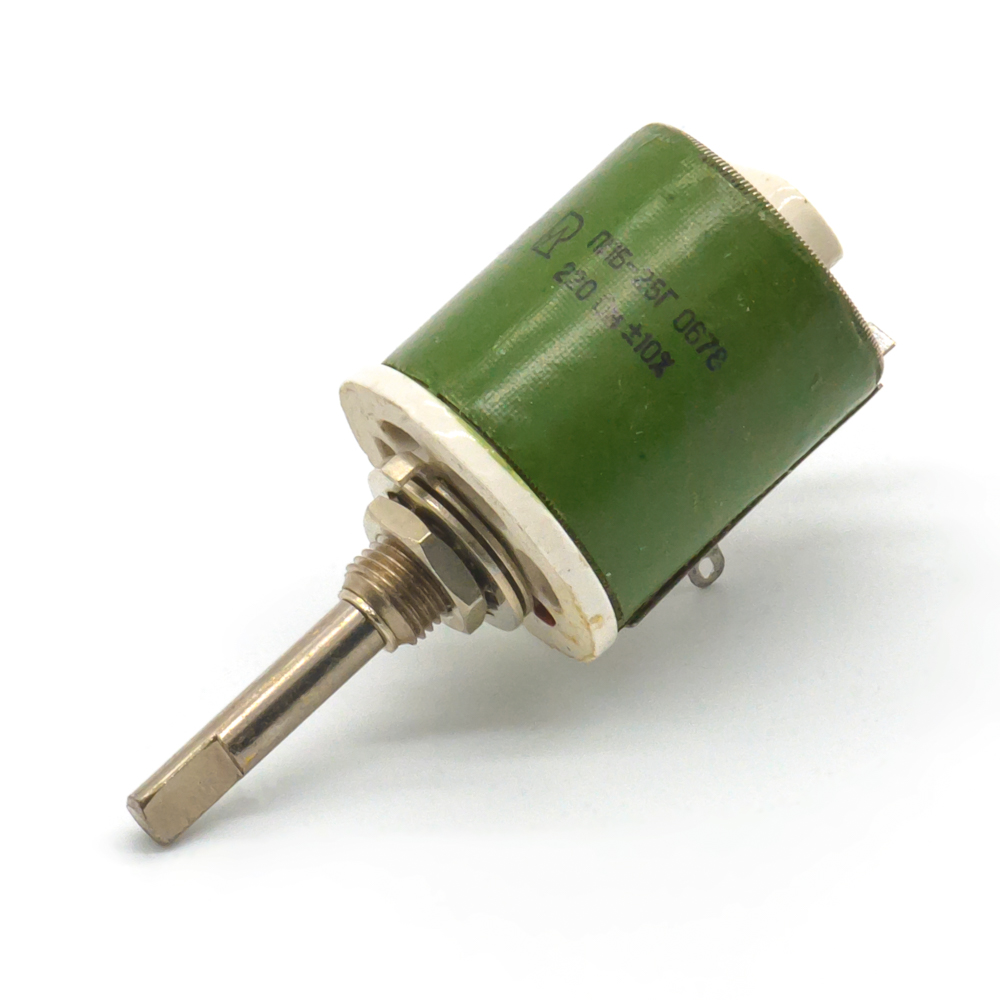 ППБ-25Г 25W(Ватт) 220Ω(Ом)-А±10%, Г-ВС3(с прямой лыской) Резистор переменный (потенциометр)., фото