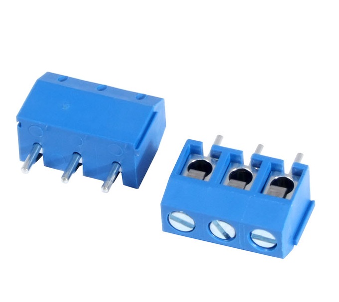 KLS2-301-5.00-03P-2S 15A(Ампер) 250V(Вольт) 3 контакта шаг 5mm 1 ряд контактов Клеммник винтовой, на плату KLS, фото