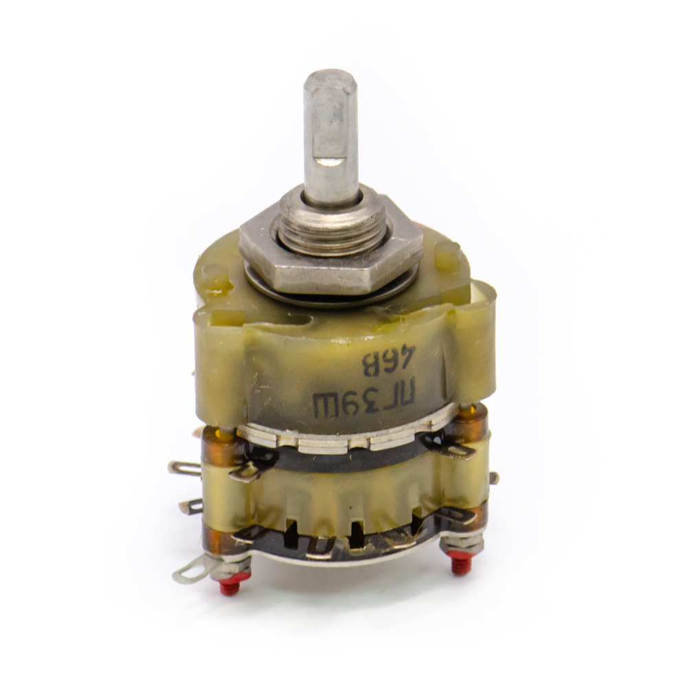 ПГ39Ш-46В 3 положения 4 направления 0,5A(Ампер) 127V(Вольт) вал ВС-3 (сплошной с прямой лыской) Переключатель галетный, АГ0.360.033ТУ., фото