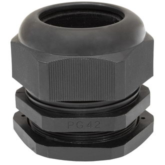PG42 30-38 mm Кабельный ввод(гермоввод), сальник черный., фото