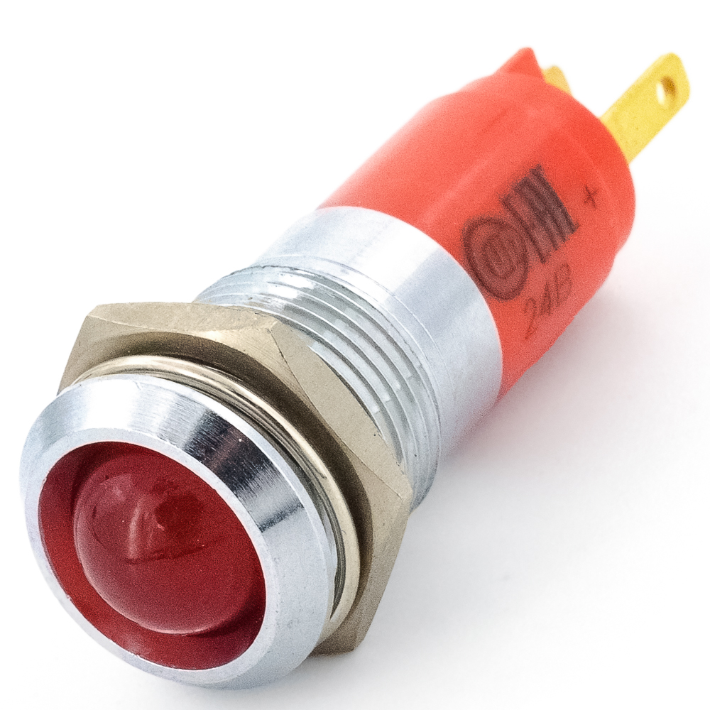 КИПД 103-2 МАЛ24 24VDC Ø16mm Лампа светодиодная красная металл. (арт ...