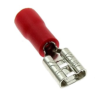FDD1.25-187 (РПИ-М 1,5-4,8) 4,8mm, 0,5-1,5 mm², red Клемма ножевая, изолированная (гнездо),, фото