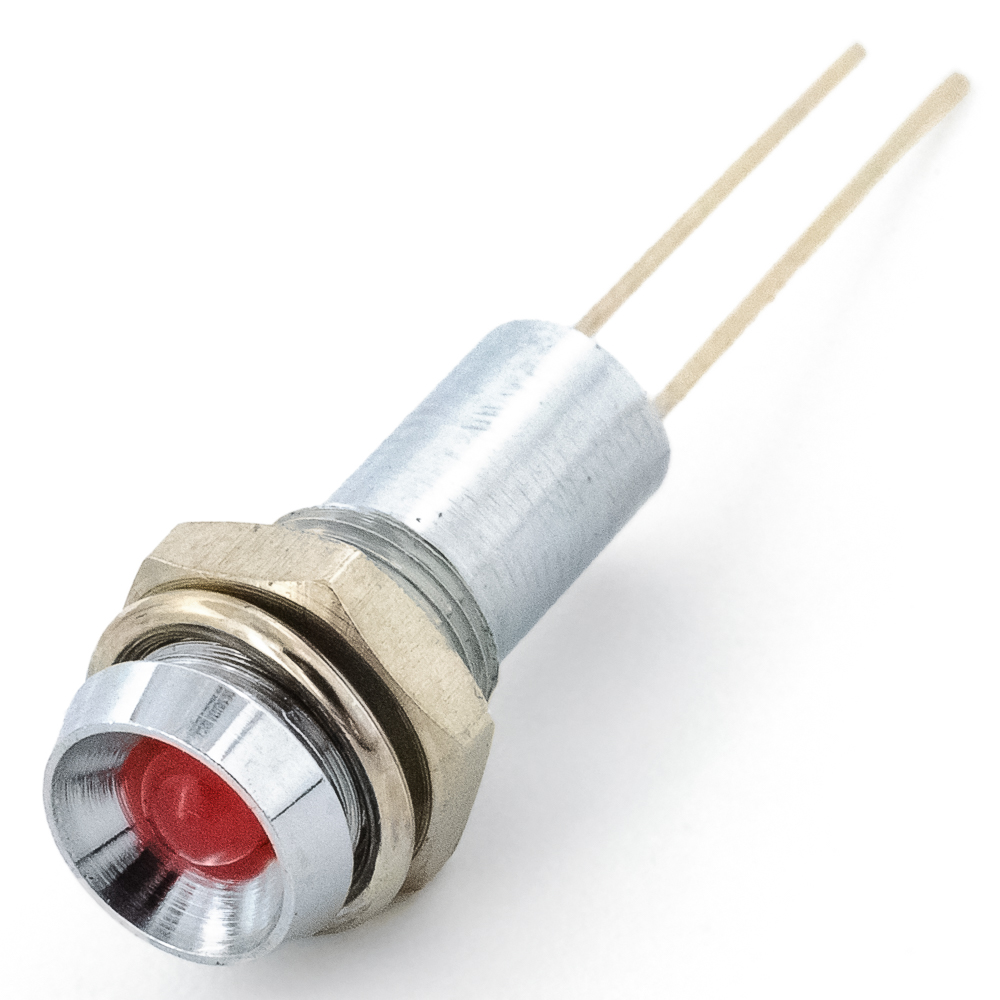 КИПД 125 МАК Ø7mm Лампа светодиодная красная металл. (арт. KP-1666 ...