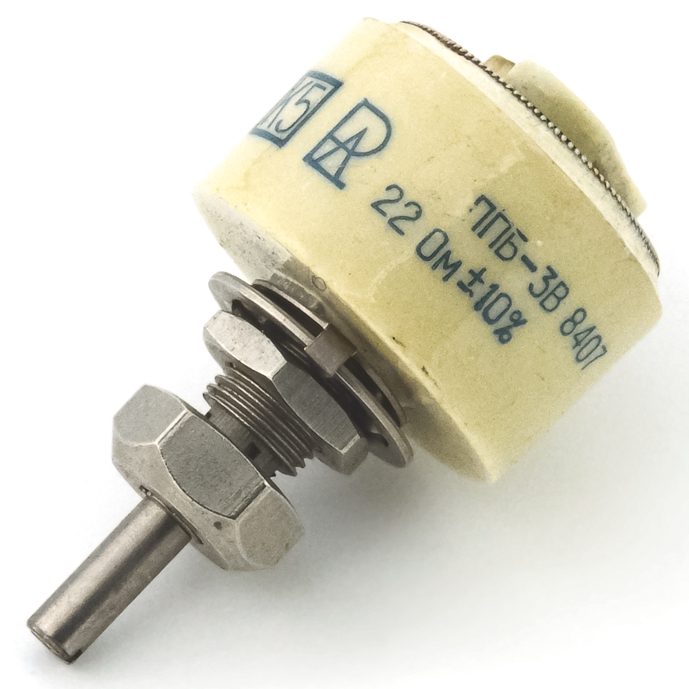 ППБ-3В 3W(Ватт) 22Ω(Ом)-А±10%, В-ВС2(под шлиц) Резистор переменный (потенциометр)., фото