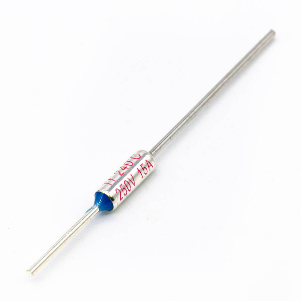 Termo fuse 240°C 15A(Ампер) 250VAC(Вольт) axial Термопредохранитель, фото