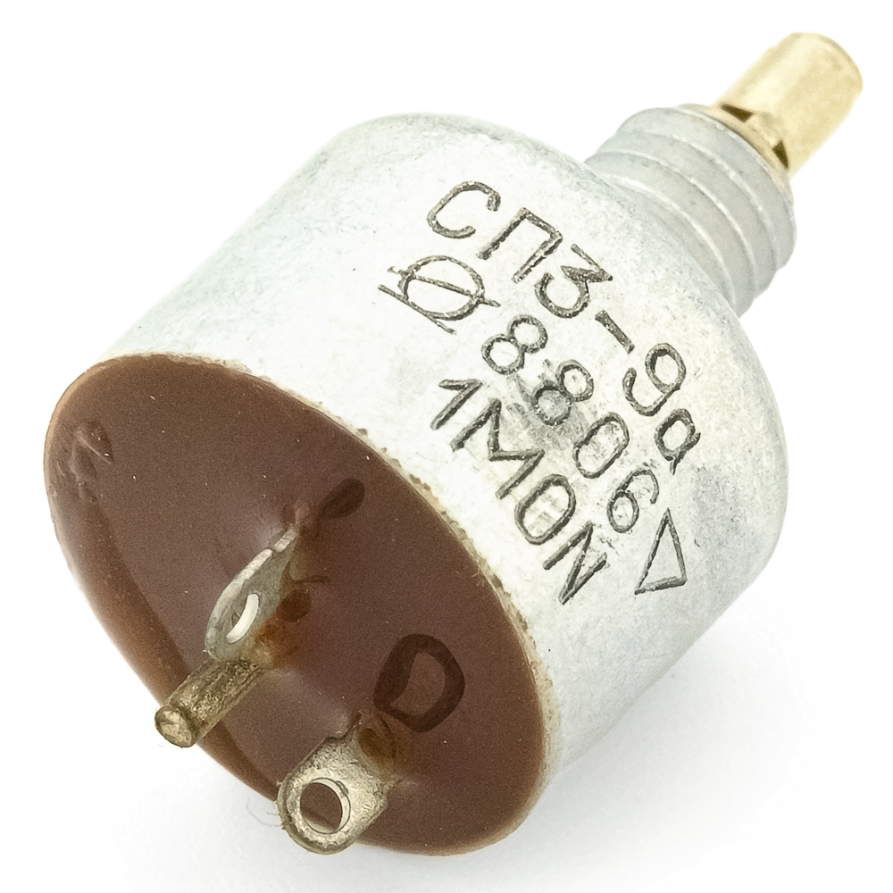 СП3-9а 0,5W(Ватт) 1MΩ(МОм)±20%-А, ВС2-12,5 сплошной с шлицем Резистор переменный (потенциометр)., фото