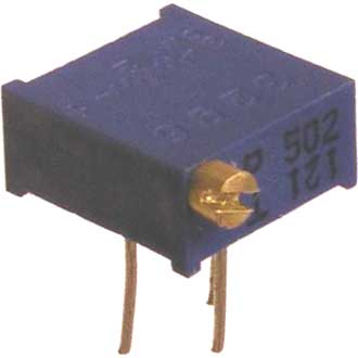 3296P-1-102 0,5W(Ватт) 1kΩ(кОм)-А±10% Резистор подстроечный многооборотный, фото