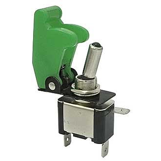 ASW-07D-G-SAC-01-GREEN on-off, 25А 12V Тумблер однополюсный, фото
