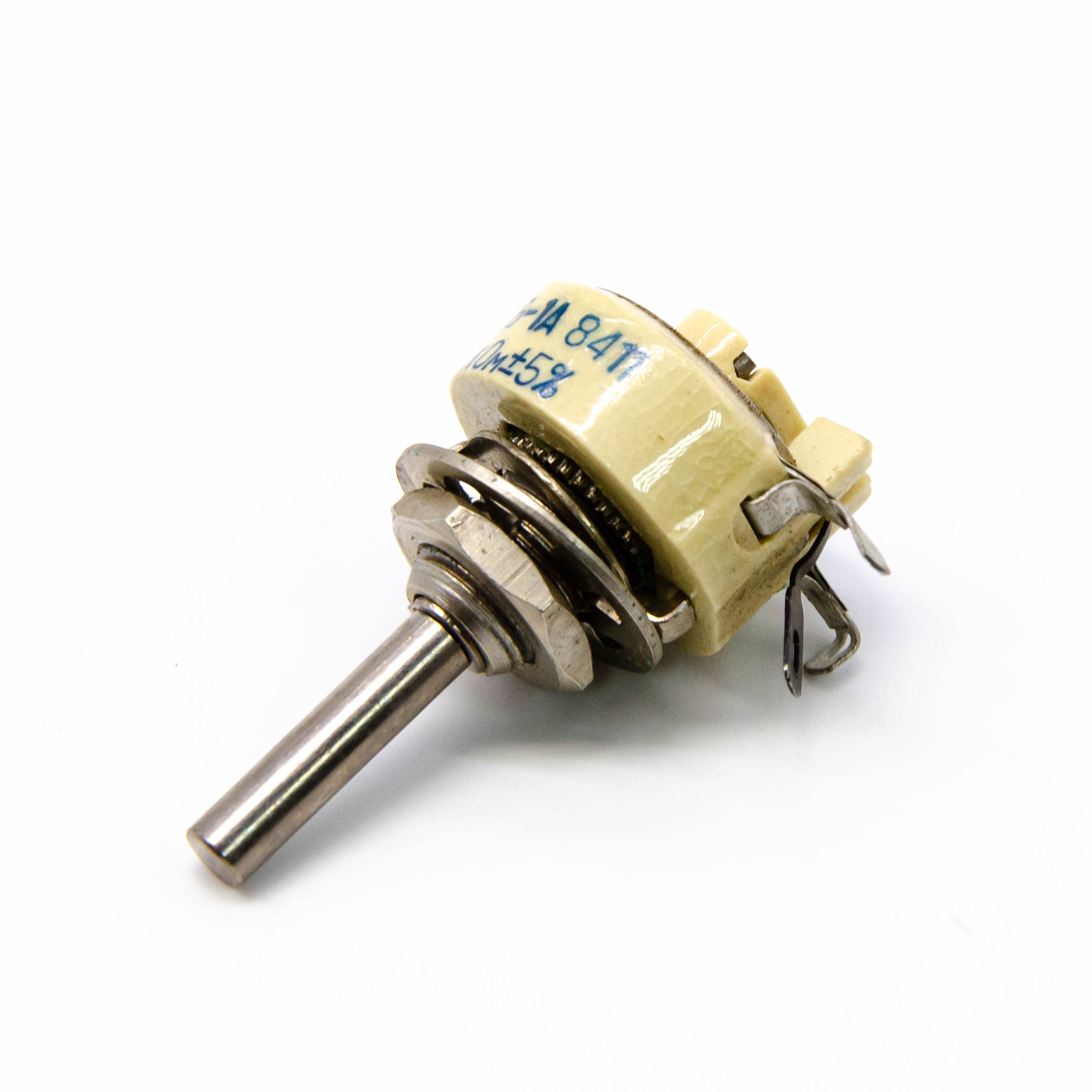 ППБ-1А 1W(Ватт) 1kΩ(кОм)-А±5%, А-ВС1(сплошной гладкий) Резистор переменный (потенциометр), ОЖО 468.555 ТУ, фото