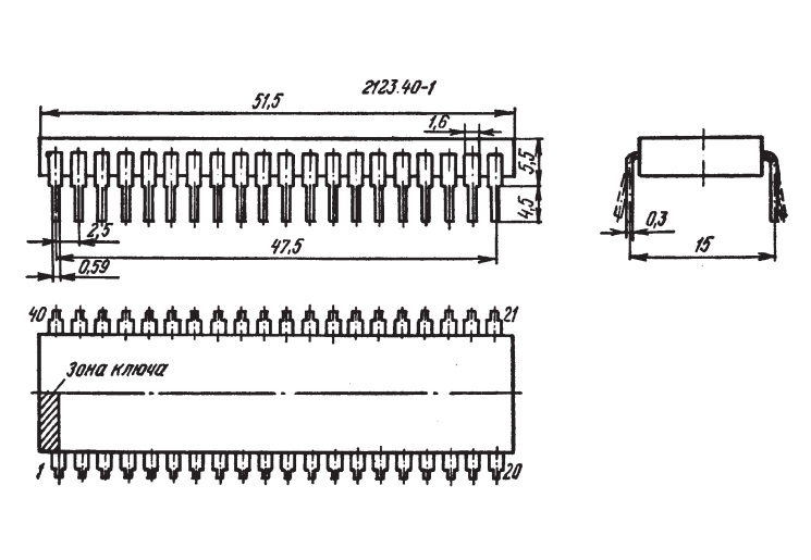 КР1005ВИ1 DIP40 Микросхема купить в интернет-магазине «Ай-Пи Электрон ...