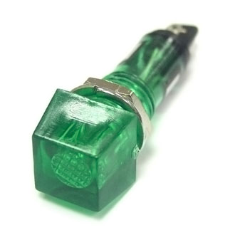 N-802-G 220VAC Ø8mm Лампа индикаторная неоновая зеленая пластмасса , фото