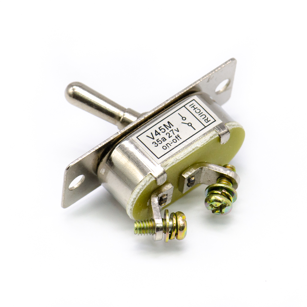 В-45М on-off, 35A(Ампер) 27V(Вольт) Тумблер однополюсный, винт, аналог, RUICHI,, фото