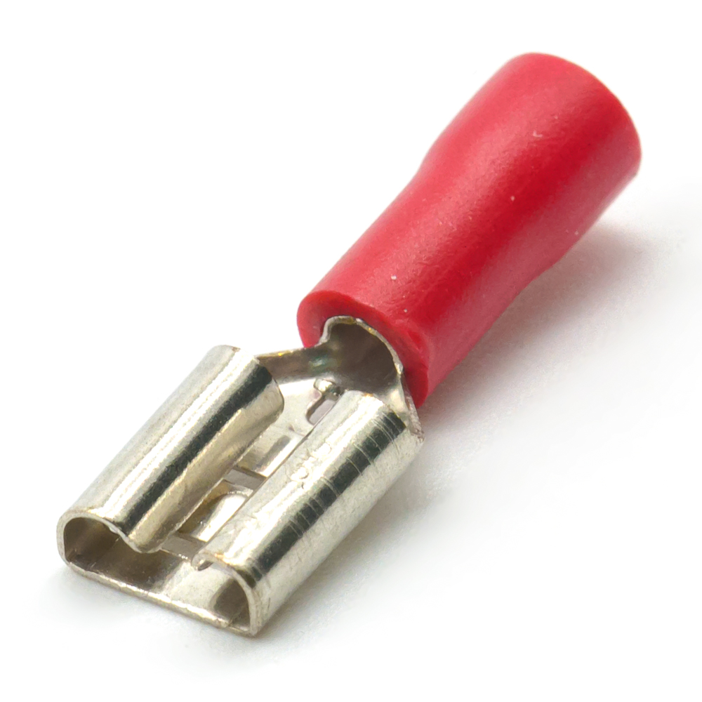 FDD1.25-250 (РПИ-М 1,5-6,3) 6,3mm, 0,5-1,5 mm², red Клемма ножевая, изолированная (гнездо), фото